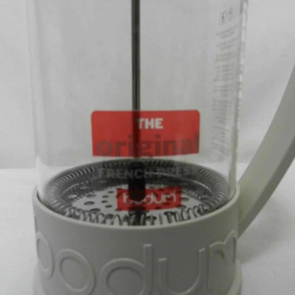 Bodum Brazil Classic Glass Coffee Press 3 cups 24 ounces  Off White Cream NEW